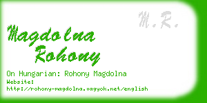 magdolna rohony business card